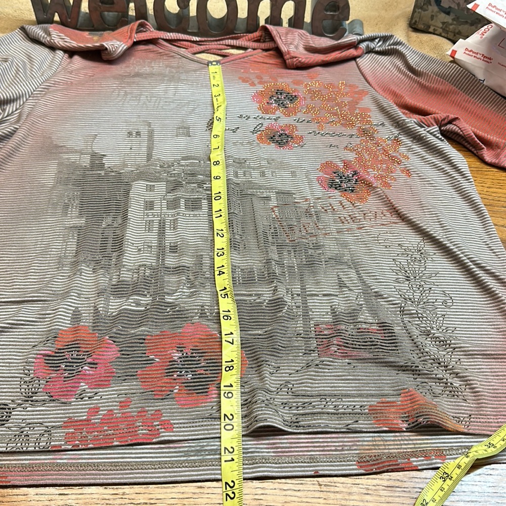 Cj banks 3/4 sleeve top, size 1x - Picture 10 of 12